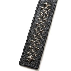 画像4: CALEE/STUDS LEATHER FLAT LONG KEY RING（BLACK）［ロングキーリング-24秋冬］ (4)
