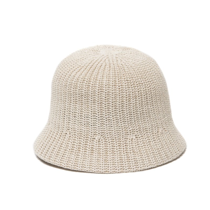 画像1: COOTIE PRODUCTIONS/Rib Stitch Knit Crusher Hat（Ivory）［クラッシャーハット-24秋冬］