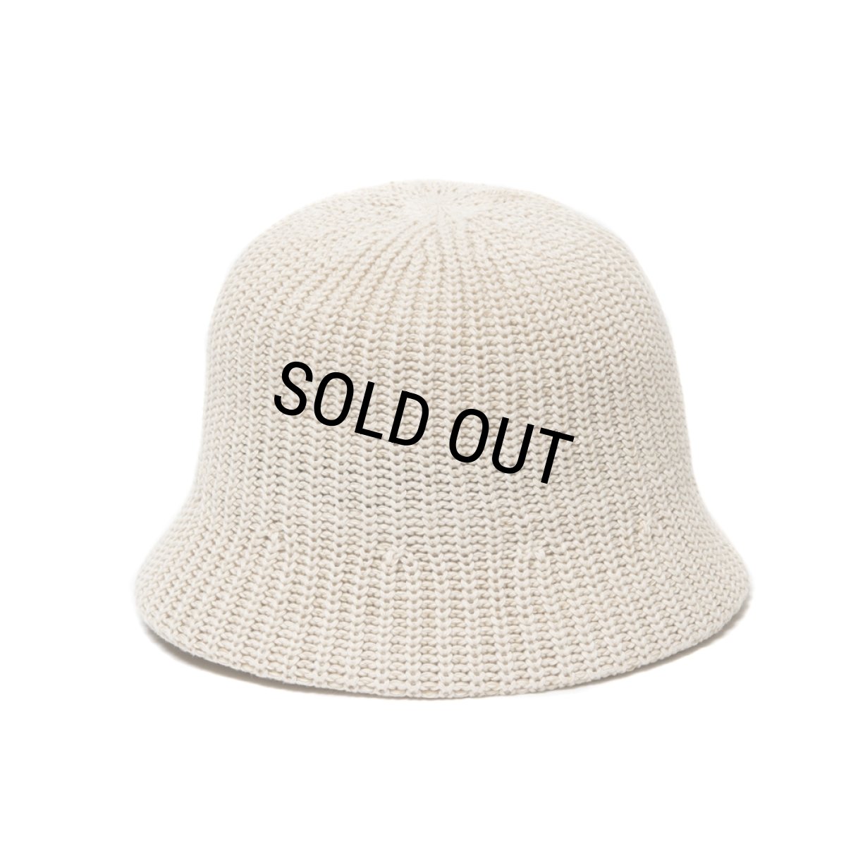 画像1: COOTIE PRODUCTIONS/Rib Stitch Knit Crusher Hat（Ivory）［クラッシャーハット-24秋冬］ (1)