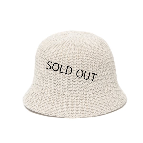 画像1: COOTIE PRODUCTIONS/Rib Stitch Knit Crusher Hat（Ivory）［クラッシャーハット-24秋冬］