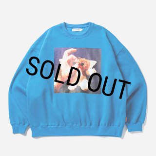 TIGHTBOOTH/TBKB / HAND SIGN CREW SWEAT（Blue）［クルースウェット