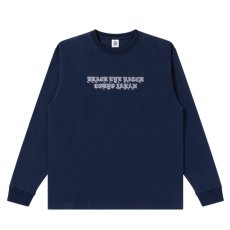 画像1: BlackEyePatch/LINCOLN BLACKLETTERS L/S TEE(NAVY) (1)