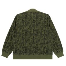 画像2: BlackEyePatch/OE LOGO PYTHON SWEAT STADIUM JACKET(OLIVE) (2)