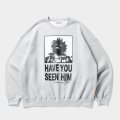 【30%OFF】TIGHTBOOTH/TBKB / HAVE YOU SEEN HIM CREW SWEAT（Grey）［クルースウェット-24冬］