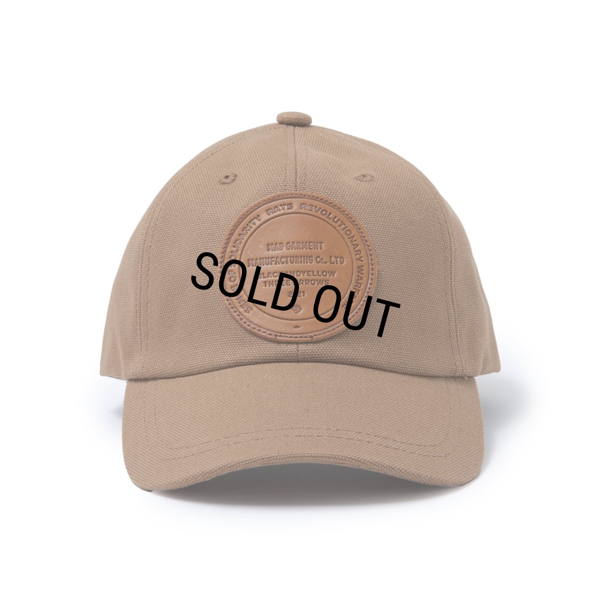 画像1: 【30%OFF】RATS/CANVAS LEATHER PATCH CAP（各色）［キャンバスレザーパッチキャップ-23秋冬］ (1)