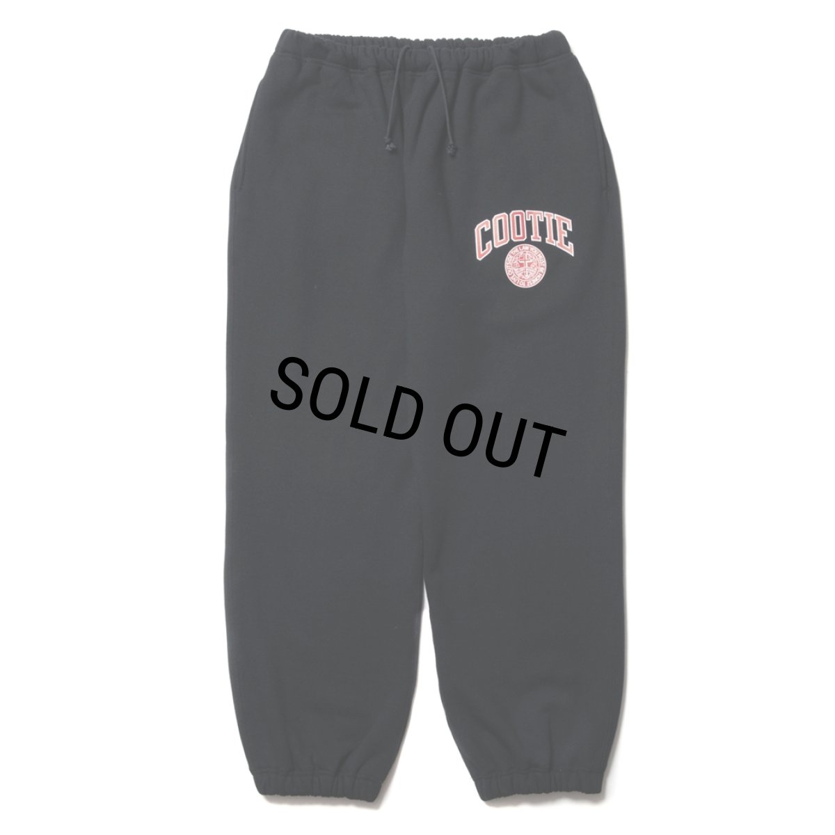 画像1: COOTIE PRODUCTIONS/Heavy Oz Sweat Easy Pants（COLLEGE）（Black）［スウェットイージーパンツ-23春夏］ (1)