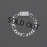 ANTIDOTE BUYERS CLUB/Engraved Box Clasp Figaro Bracelet（Silver）