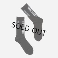 TIGHTBOOTH/LABEL LOGO SOCKS（Black）［ラベルロゴソックス-24秋冬］