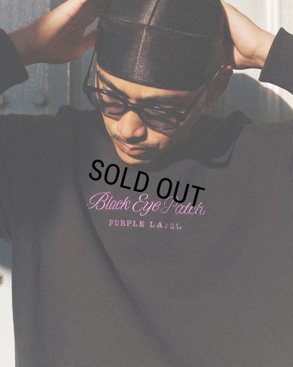 画像2: BlackEyePatch/PURPLE LABEL LOGO CREW SWEAT（BLACK） (2)