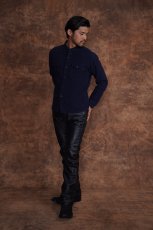 画像2: 【30%OFF】RATS/MOLESKIN B.D SHIRT（NAVY）［モールスキンB.Dシャツ-24秋冬］ (2)