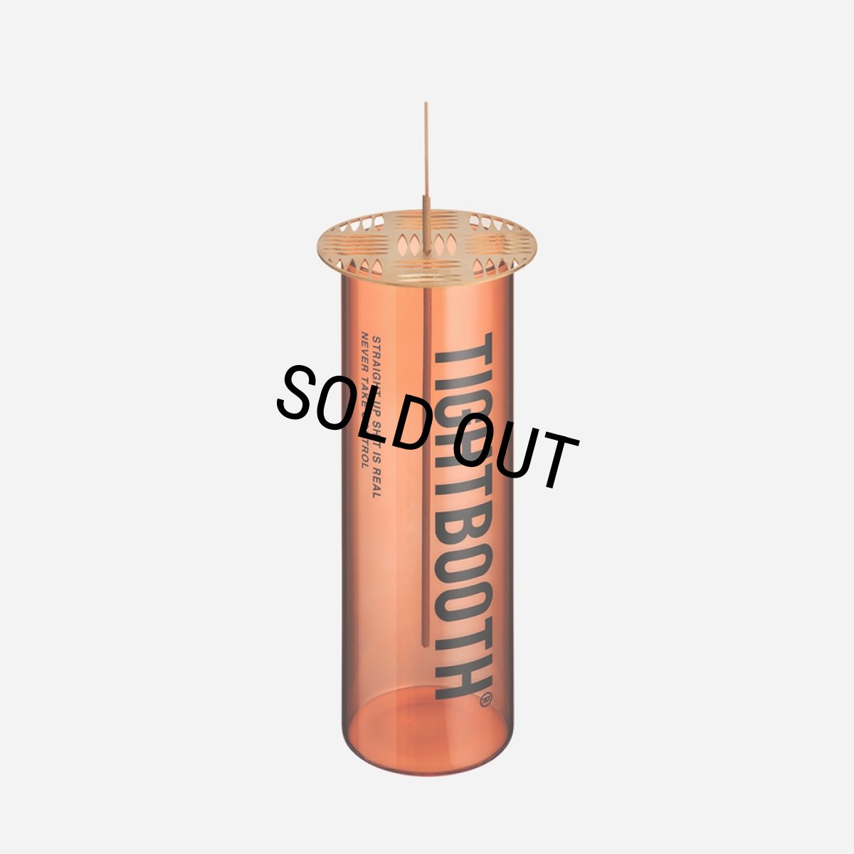 画像1: 【30%OFF】TIGHTBOOTH/GLASS INCENSE HOLDER（Clear Orange）［インセンスホルダー-24秋冬］ (1)