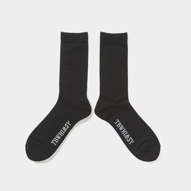 画像2: TIGHTBOOTH/LABEL LOGO SOCKS（Black）［ラベルロゴソックス-24秋冬］