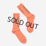 TIGHTBOOTH/LABEL LOGO SOCKS（Orange）［ソックス-24秋冬］