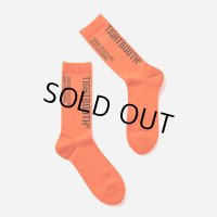TIGHTBOOTH/LABEL LOGO SOCKS（Orange）［ラベルロゴソックス-24秋冬］