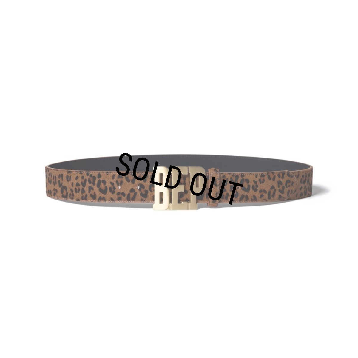 画像1: BlackEyePatch/LEOPARD PATTERNED LETTERS LEATHER BELT（MULTI） (1)