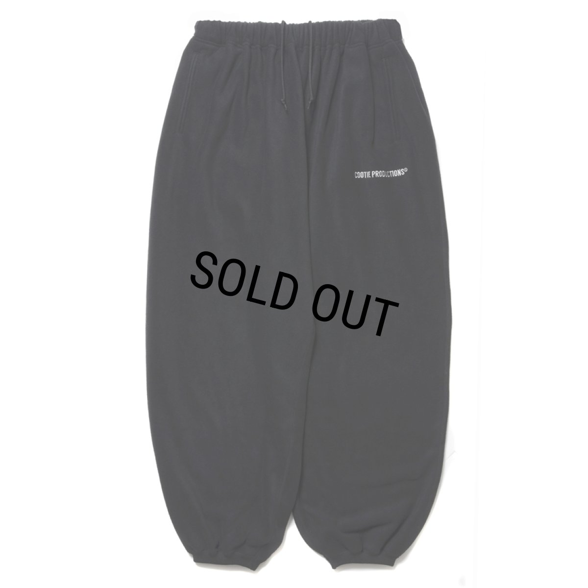 画像1: COOTIE PRODUCTIONS/Fleece Wide Easy Pants（Black）［フリースワイドイージーパンツ-25春夏］ (1)