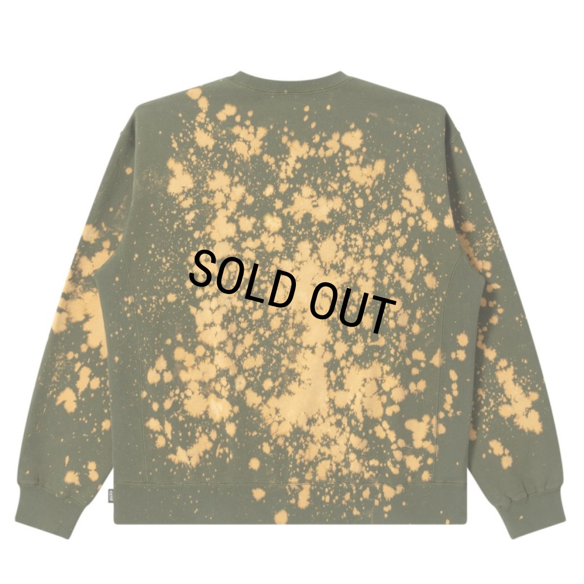 画像2: BlackEyePatch/SMALL OG ACID SPLATTERED CREW SWEAT（OLIVE） (2)