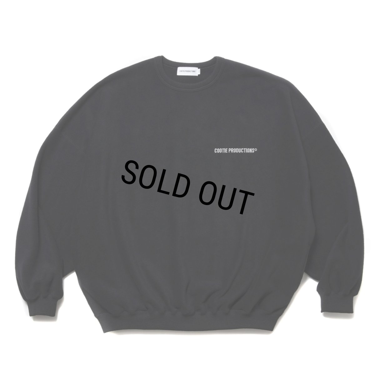 画像1: COOTIE PRODUCTIONS/Fleece Sweat Crew（Black）［フリースクルー-25春夏］ (1)