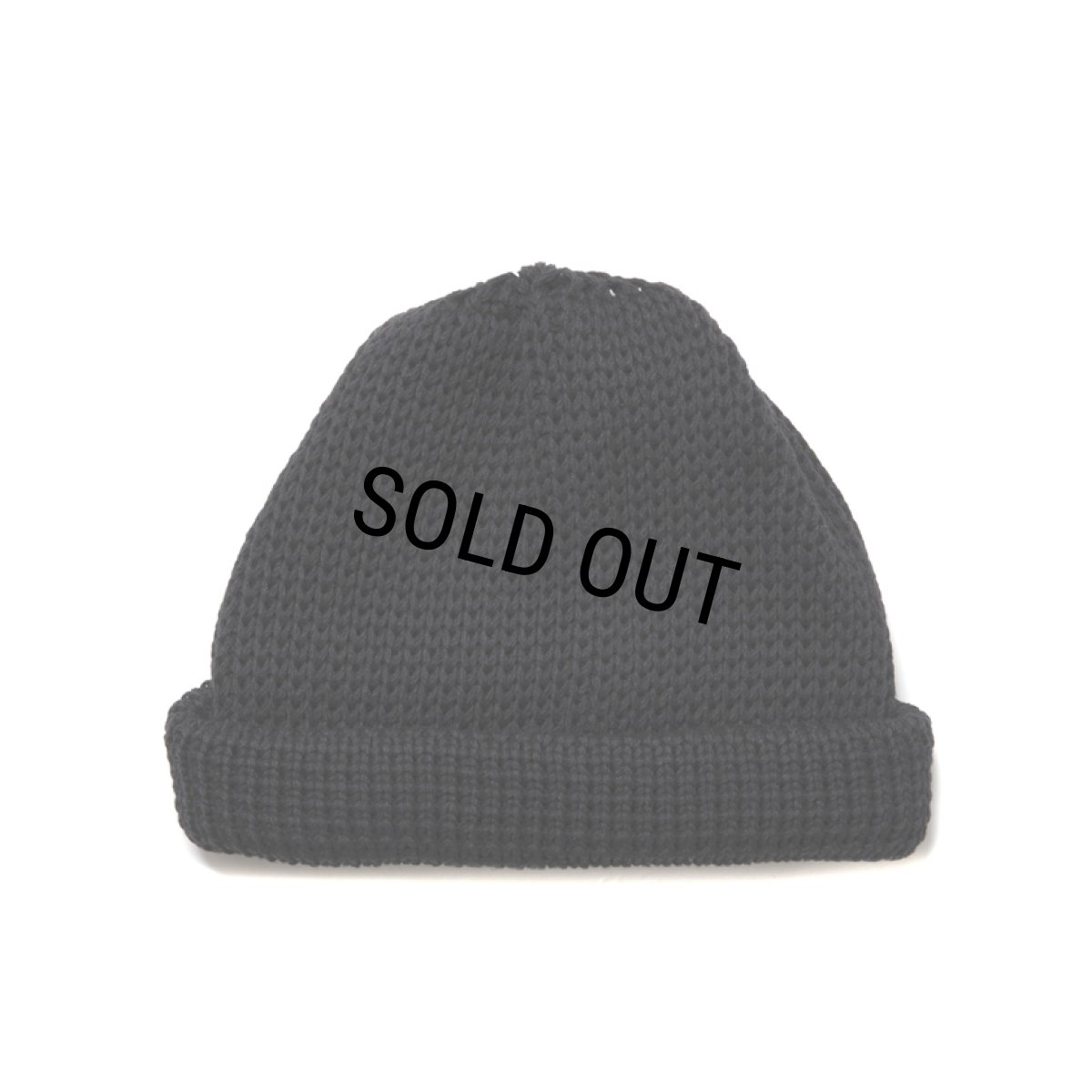 画像1: COOTIE PRODUCTIONS/Lowgauge Roll Up Beanie（Black）［ロールアップビーニー-25春夏］ (1)