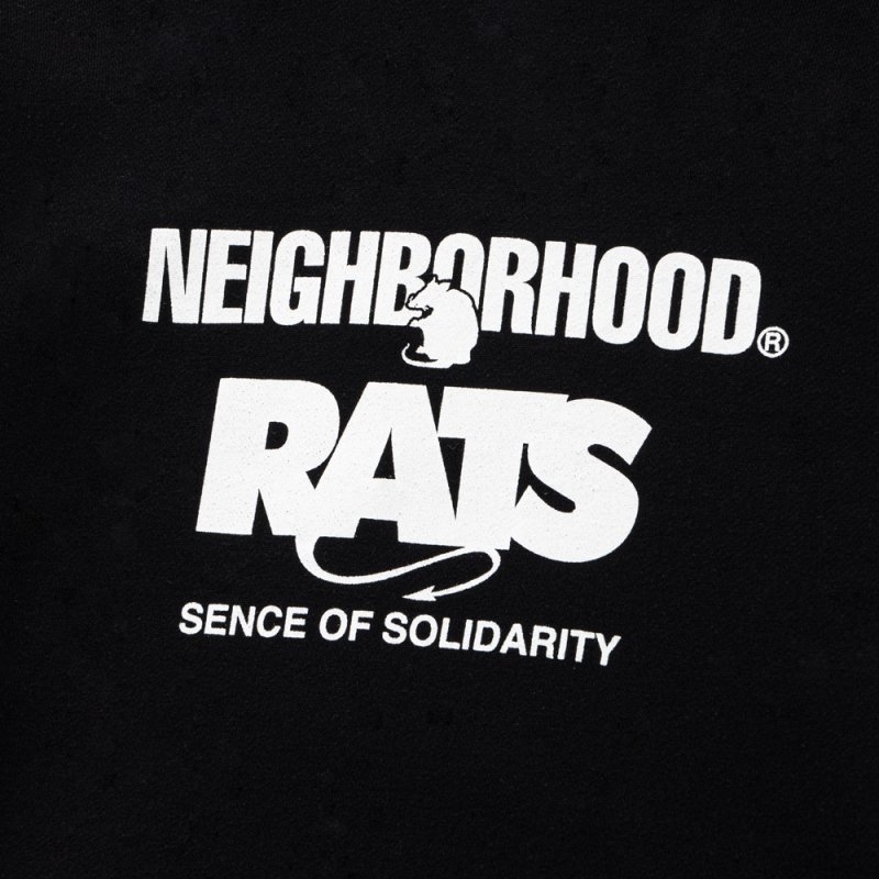 画像3: RATS/20th RATS×NEIGHBORHOOD HOODED（BLACK）［クロスネックフーディー-25春夏］