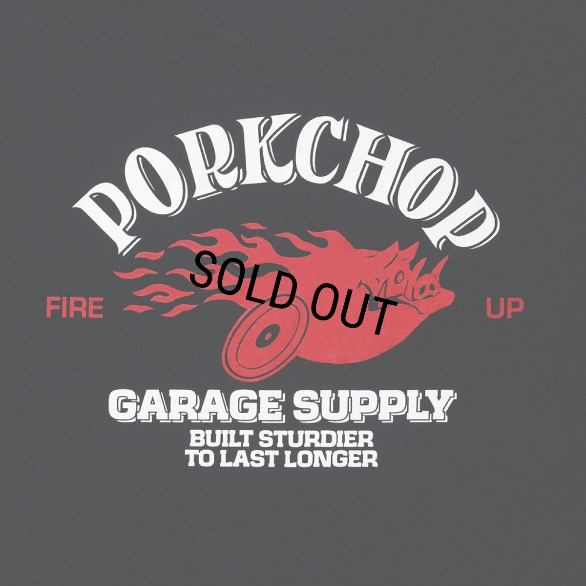 画像5: PORKCHOP/FIRE UP L/S TEE（BLACK）［プリント長袖T-24秋冬］ (5)