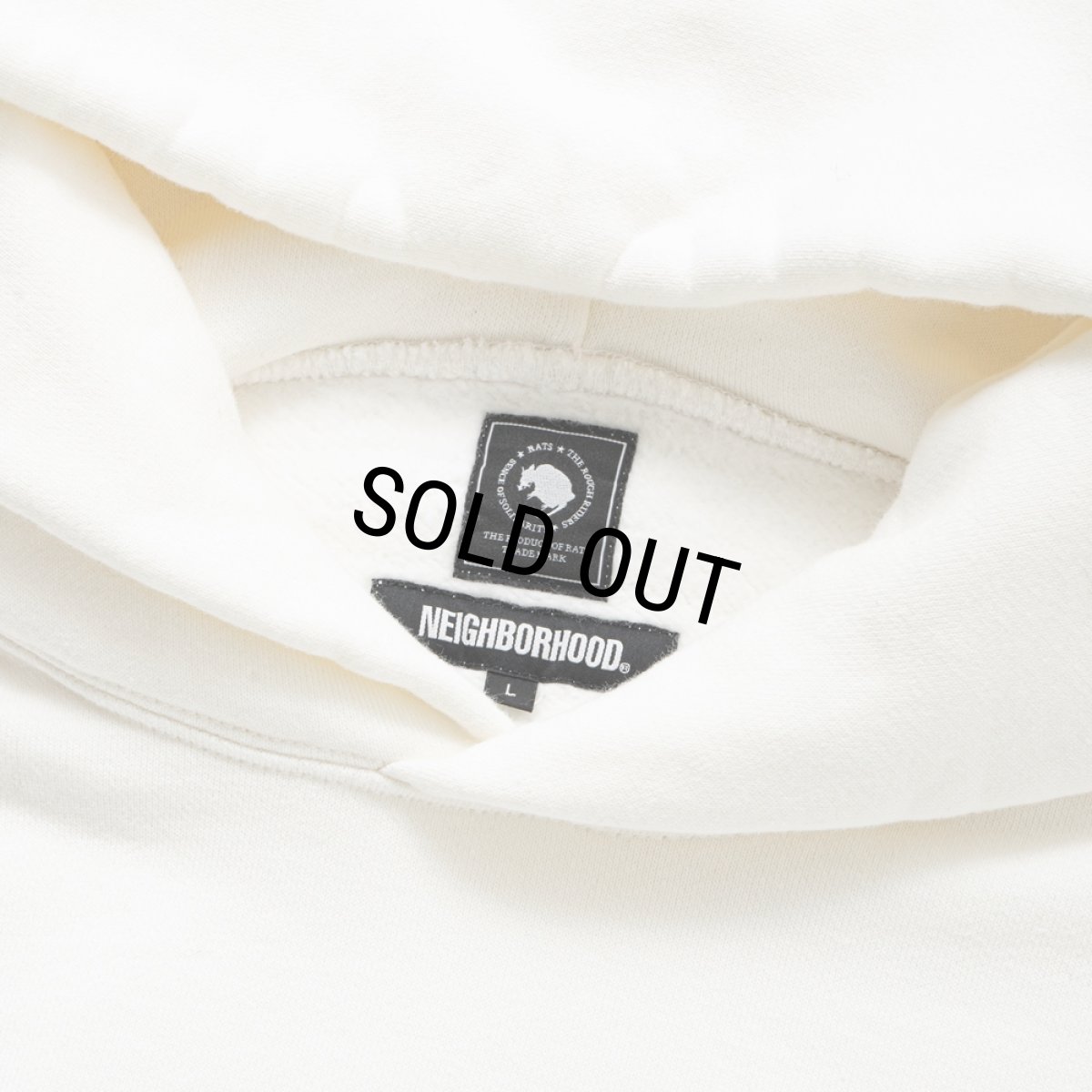 画像3: RATS/20th RATS×NEIGHBORHOOD HOODED（WHITE）［クロスネックフーディー-25春夏］ (3)