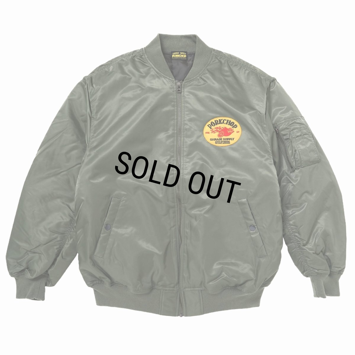 画像1: PORKCHOP/FIRE UP MA-1 JACKET（OLIVE）［MA-1 JKT-24秋冬］ (1)