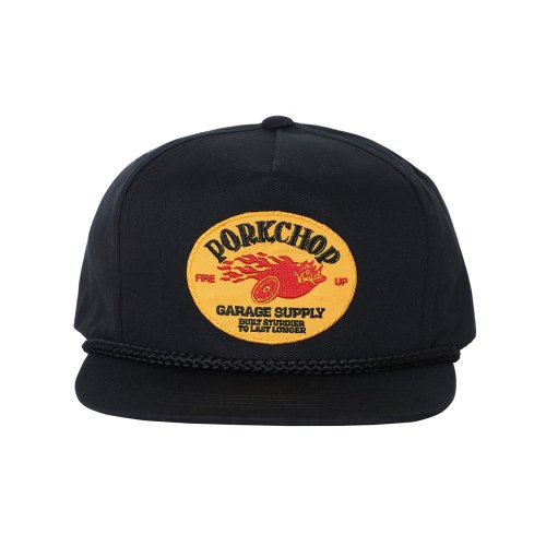 他の写真1: PORKCHOP/FIRE UP WAPPEN CAP（BLACK）［ワッペンキャップ-24秋冬］