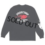 PORKCHOP/FIRE UP L/S TEE（BLACK）［プリント長袖T-24秋冬］