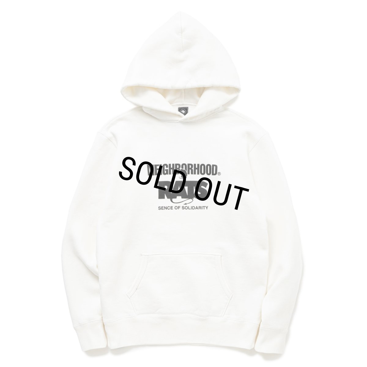 画像1: RATS/20th RATS×NEIGHBORHOOD HOODED（WHITE）［クロスネックフーディー-25春夏］ (1)