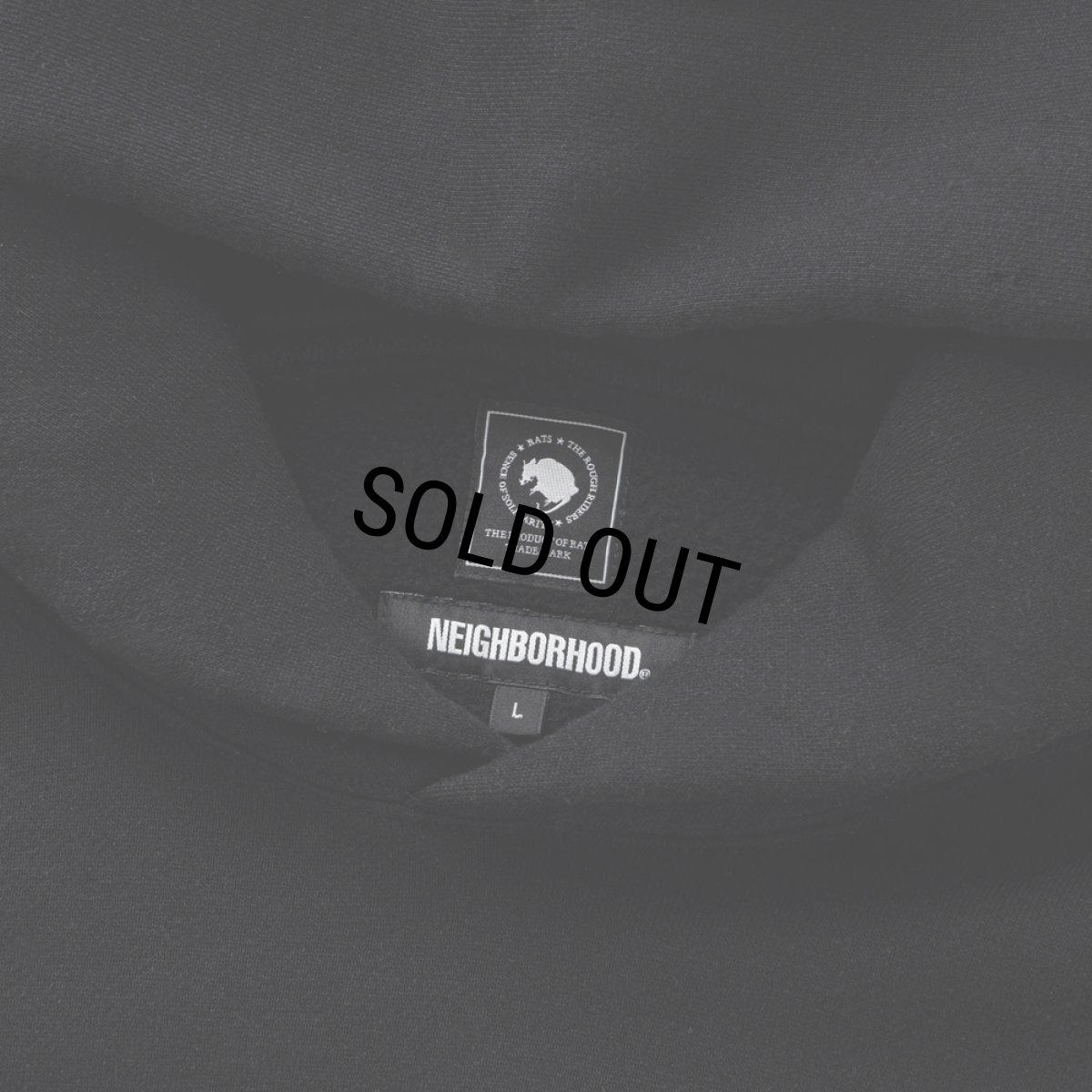 画像3: RATS/20th RATS×NEIGHBORHOOD HOODED（BLACK）［クロスネックフーディー-25春夏］ (3)