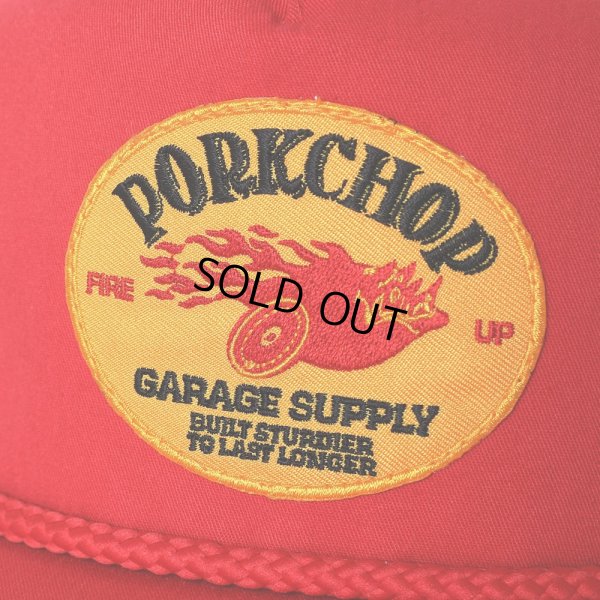 画像3: PORKCHOP/FIRE UP WAPPEN CAP（RED）［ワッペンキャップ-24秋冬］