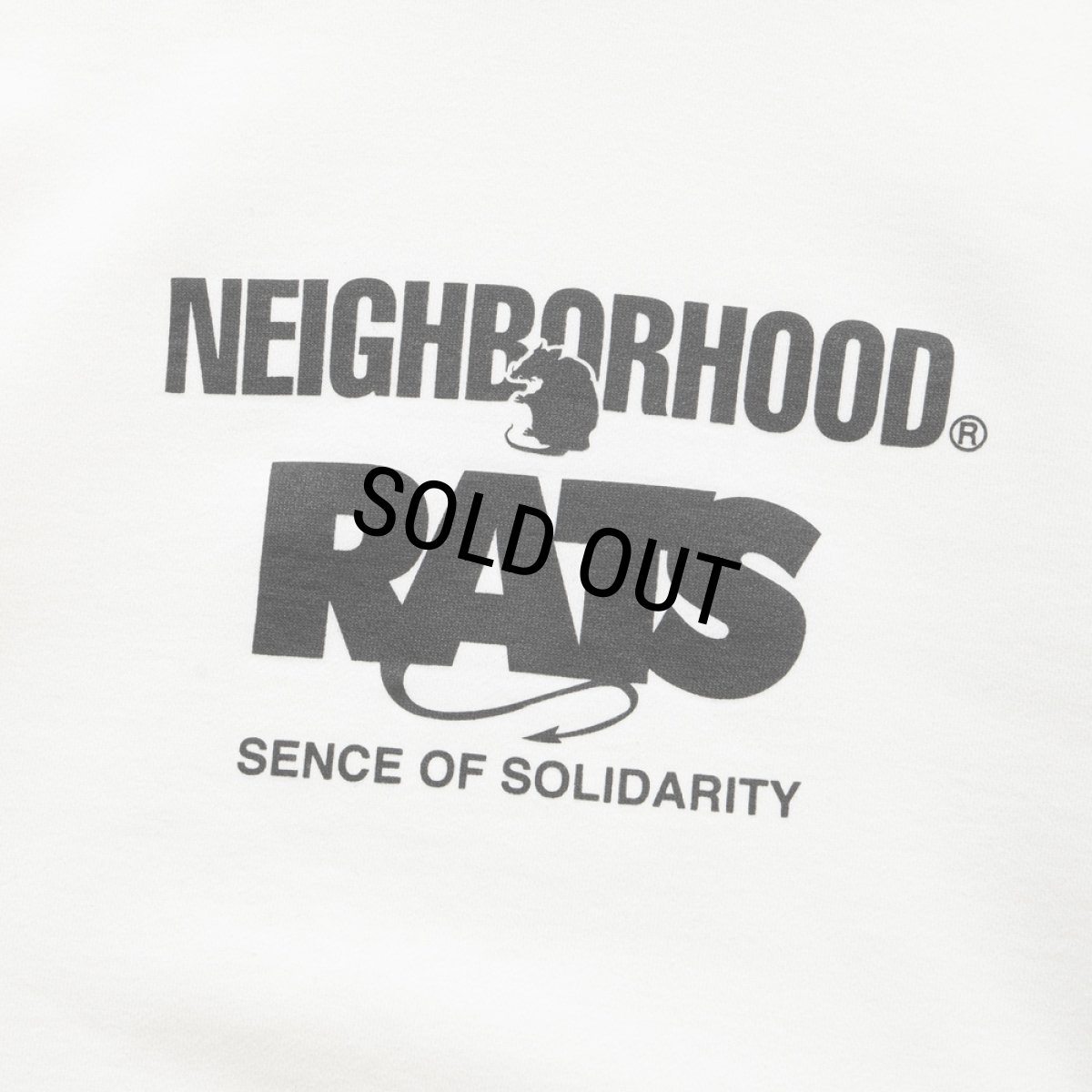 画像4: RATS/20th RATS×NEIGHBORHOOD HOODED（WHITE）［クロスネックフーディー-25春夏］ (4)