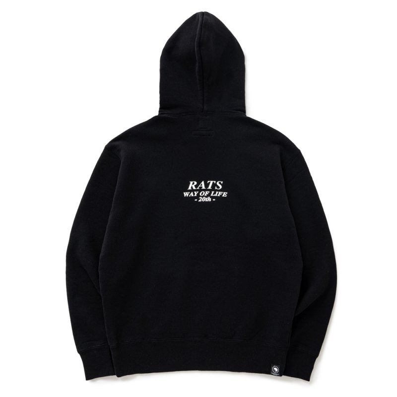 画像2: RATS/20th RATS×NEIGHBORHOOD HOODED（BLACK）［クロスネックフーディー-25春夏］