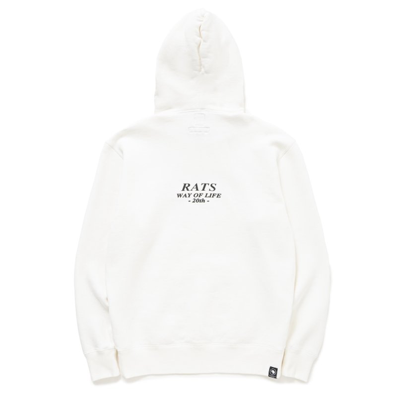画像2: RATS/20th RATS×NEIGHBORHOOD HOODED（WHITE）［クロスネックフーディー-25春夏］