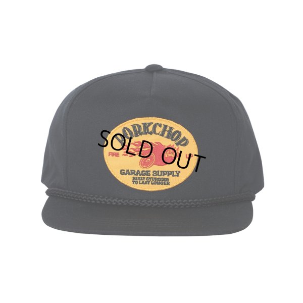 画像1: PORKCHOP/FIRE UP WAPPEN CAP（BLACK）［ワッペンキャップ-24秋冬］