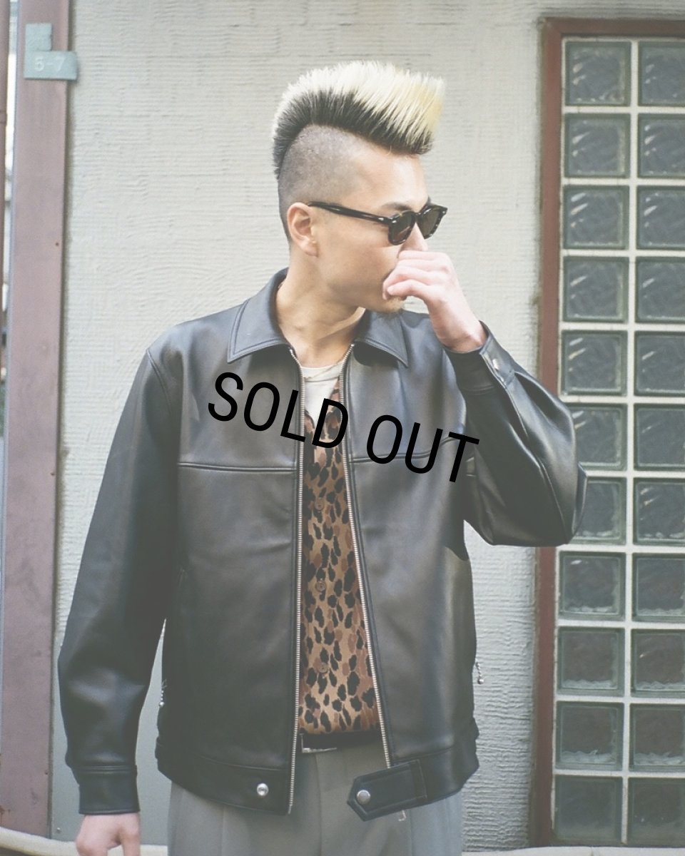 画像3: WACKO MARIA/LEATHER SINGLE RIDERS JACKET（BLACK）［レザーシングルライダースJKT-25春夏］ (3)