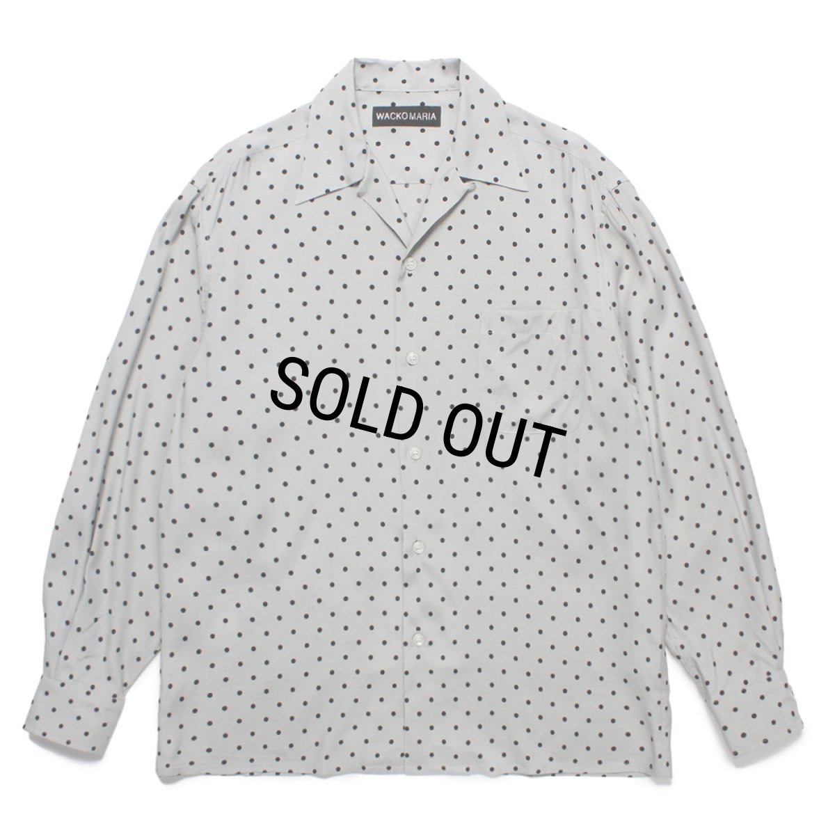 画像1: WACKO MARIA/DOTS HAWAIIAN SHIRT（GRAY）［ドットハワイアンシャツ-25春夏］ (1)