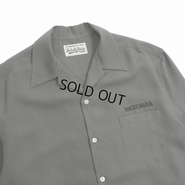 画像2: WACKO MARIA/50'S OPEN COLLAR SHIRT（GRAY）［50'Sオープンカラーシャツ-25春夏］