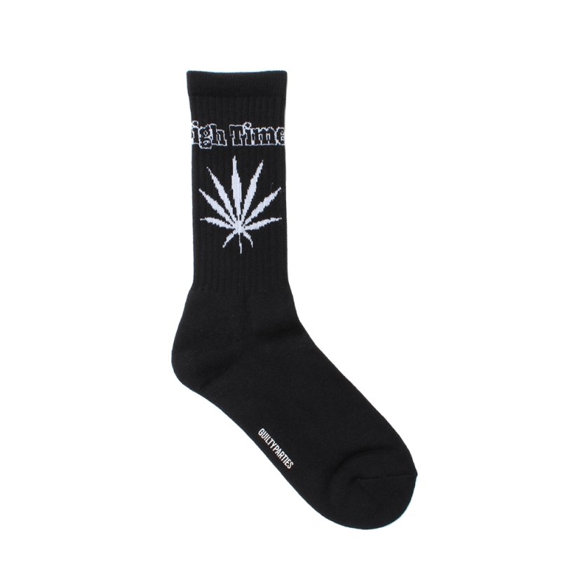 画像1: WACKO MARIA/HIGH TIMES / JACQUARD SOCKS（BLACK）［ジャガードソックス-25春夏］