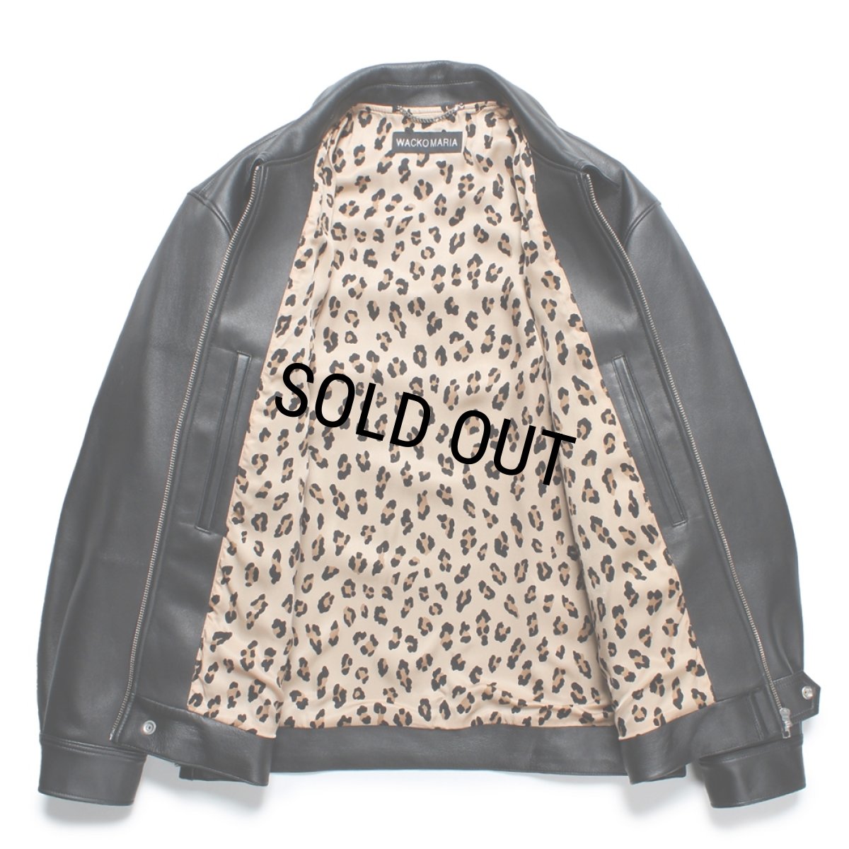 画像2: WACKO MARIA/LEATHER SINGLE RIDERS JACKET（BLACK）［レザーシングルライダースJKT-25春夏］ (2)