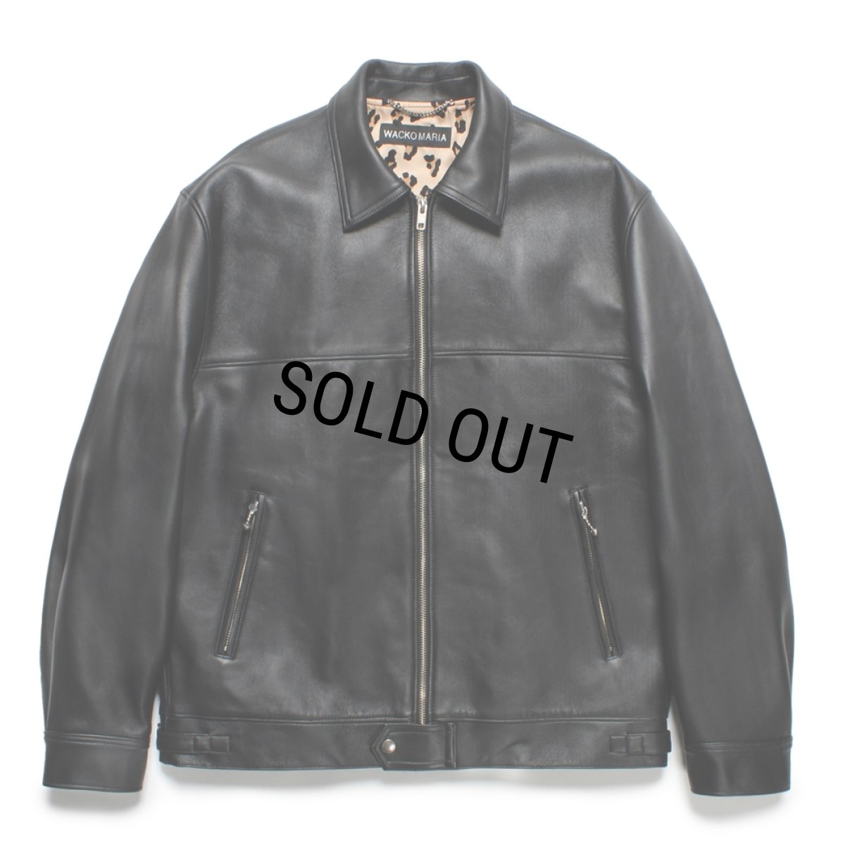 画像1: WACKO MARIA/LEATHER SINGLE RIDERS JACKET（BLACK）［レザーシングルライダースJKT-25春夏］ (1)