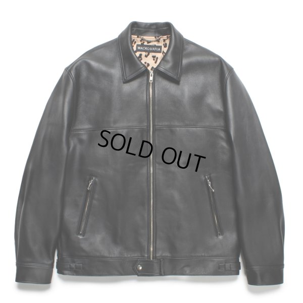 画像1: WACKO MARIA/LEATHER SINGLE RIDERS JACKET（BLACK）［レザーシングルライダースJKT-25春夏］