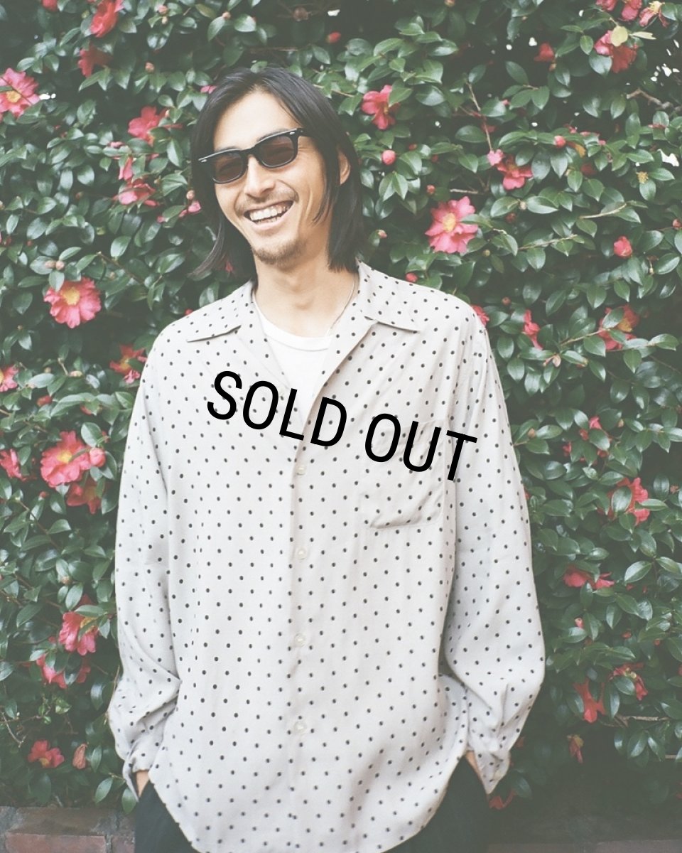 画像2: WACKO MARIA/DOTS HAWAIIAN SHIRT（GRAY）［ドットハワイアンシャツ-25春夏］ (2)