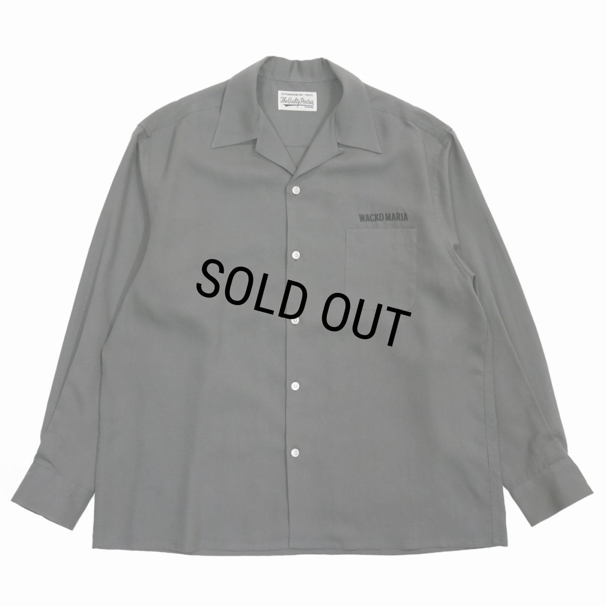 画像1: WACKO MARIA/50'S OPEN COLLAR SHIRT（GRAY）［50'Sオープンカラーシャツ-25春夏］ (1)