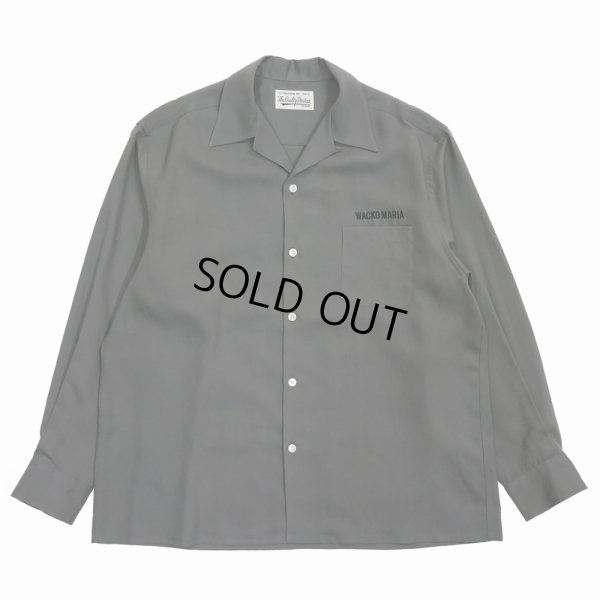 画像1: WACKO MARIA/50'S OPEN COLLAR SHIRT（GRAY）［50'Sオープンカラーシャツ-25春夏］