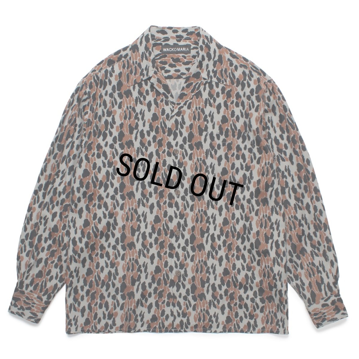 画像1: WACKO MARIA/LEOPARD HAWAIIAN SHIRT（GRAY）［レオパードハワイアンシャツ-25春夏］ (1)