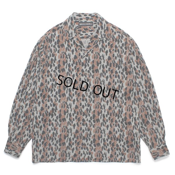 画像1: WACKO MARIA/LEOPARD HAWAIIAN SHIRT（GRAY）［レオパードハワイアンシャツ-25春夏］
