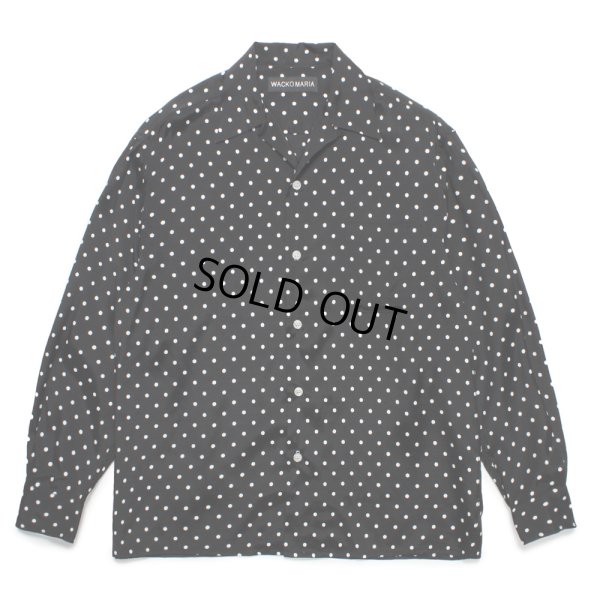 画像1: WACKO MARIA/DOTS HAWAIIAN SHIRT（BLACK）［ドットハワイアンシャツ-25春夏］