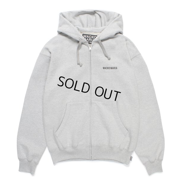 画像1: WACKO MARIA/HEAVY WEIGHT FULL ZIP HOODED SWEAT SHIRT（GRAY）［ジップアップパーカー-25春夏］